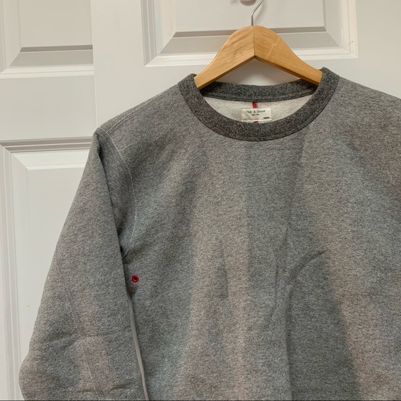 Rag & Bone Grey Cropped Sweatshirt - Picture 2 of 8